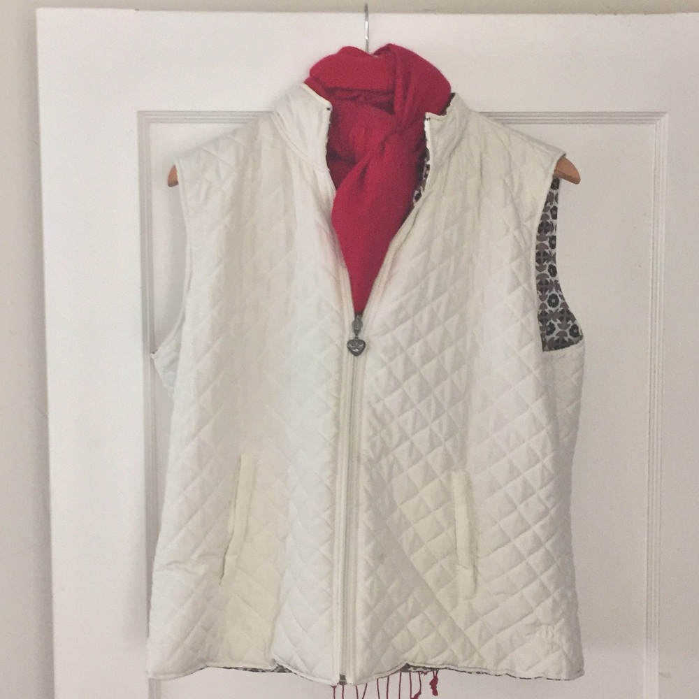 Reversible Winter White Quilted Vest